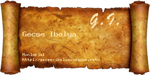 Gecse Ibolya névjegykártya