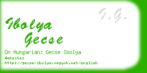 ibolya gecse business card